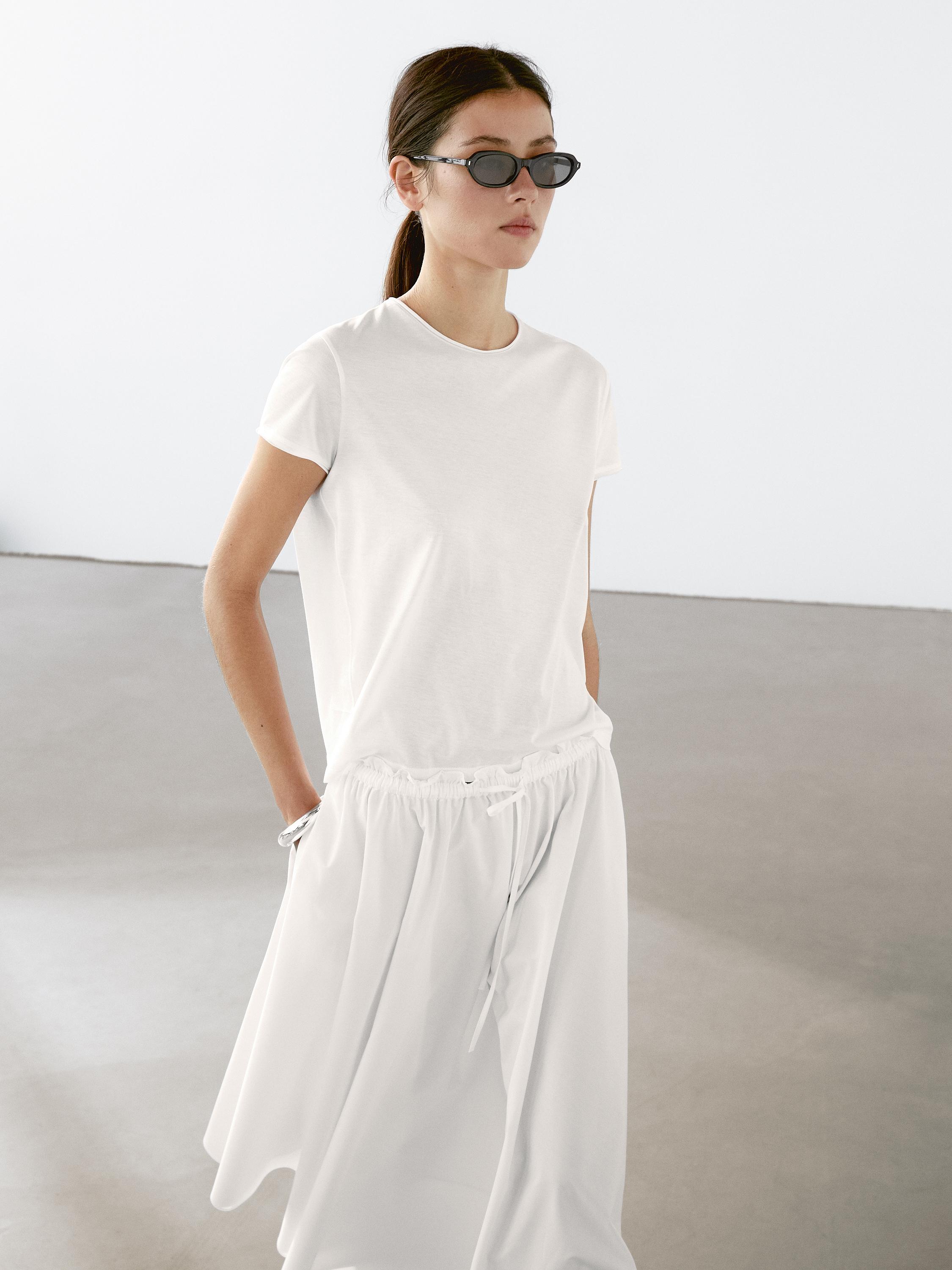 T-shirt fluide à manches courtes